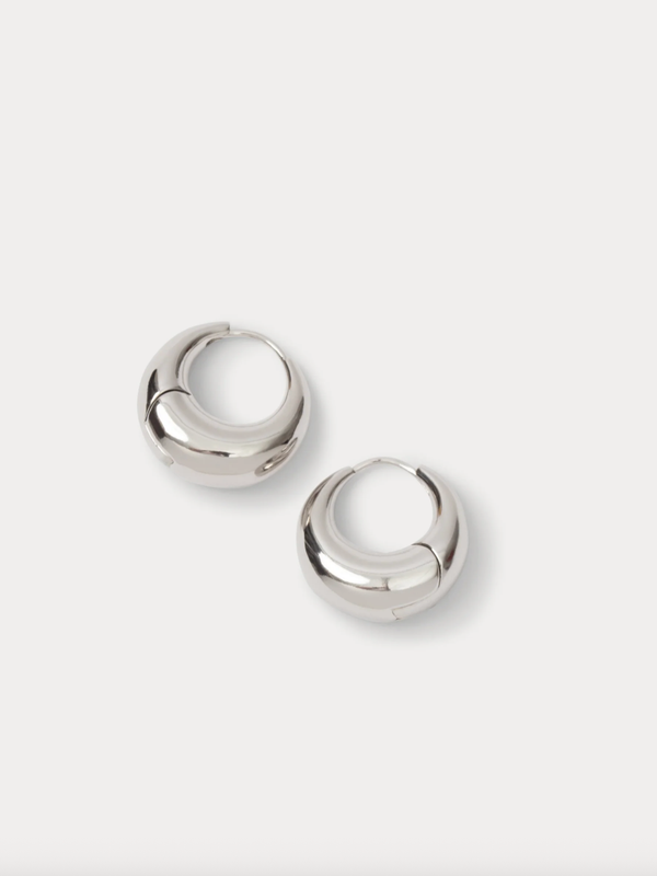 Rachel Comey - Alpha Hoop Earrings - Sterling Silver Plated Brass - Verdalina