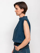 Bacchus Top - Muddy Indigo