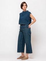 Bacchus Top - Muddy Indigo