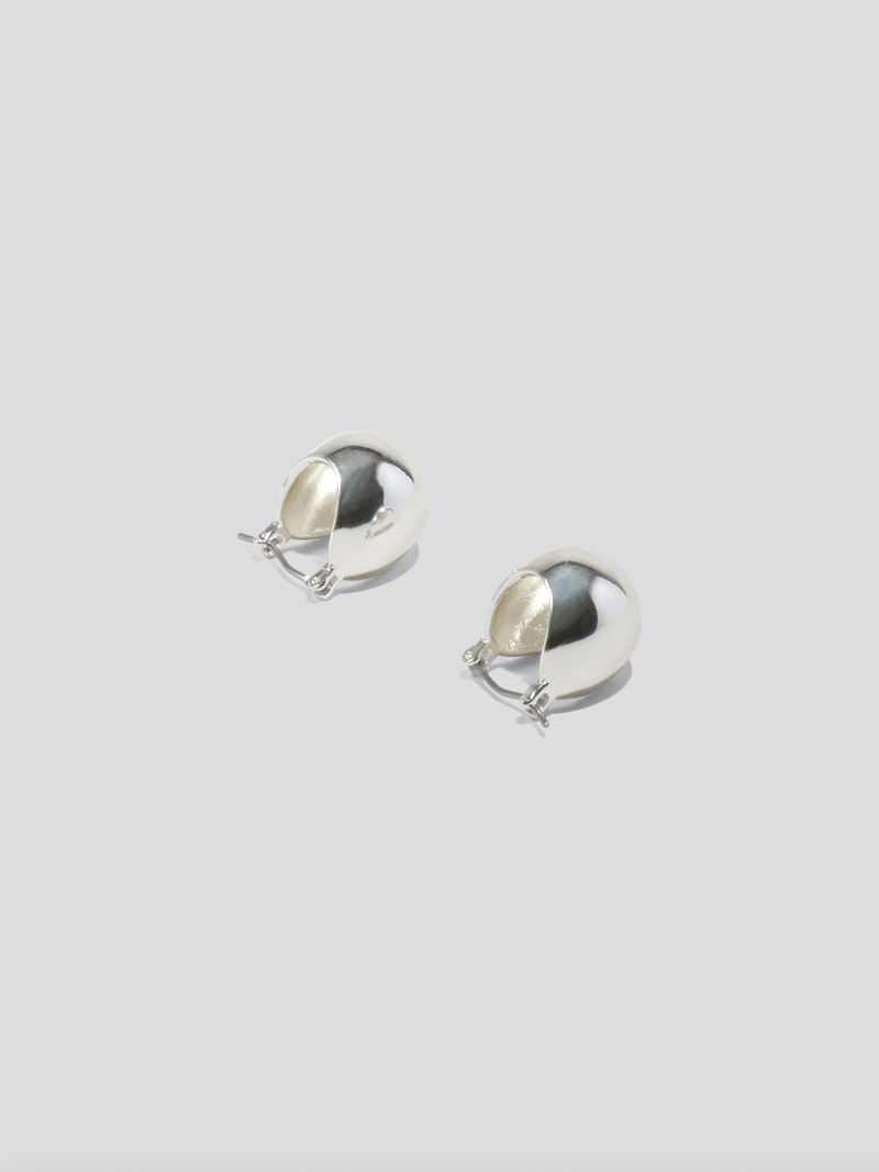 Rachel Comey - Baby Keel Hoop Earrings - Sterling Silver Plated Brass - Verdalina
