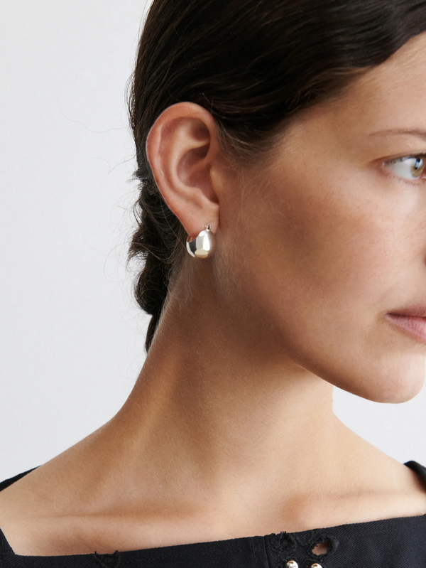 Rachel Comey - Baby Keel Hoop Earrings - Sterling Silver Plated Brass - Verdalina