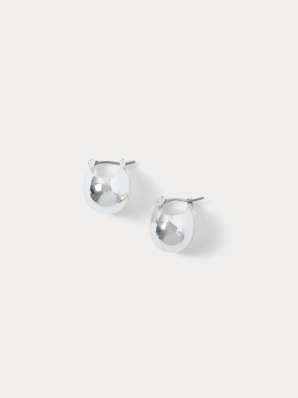 Rachel Comey - Baby Keel Hoop Earrings - Sterling Silver Plated Brass - Verdalina