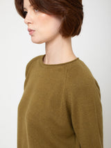 Round Neck Pullover Sweater - Avocado