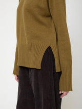 Round Neck Pullover Sweater - Avocado