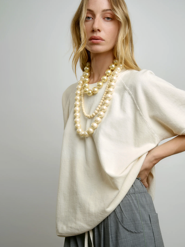 Aquarius Cocktail - Ruth Sweatshirt - Cream Terry - Verdalina