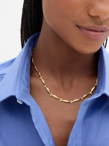 Clare V. - Sardine Chain Necklace - Vintage Gold - 16" - Verdalina