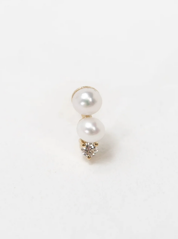 Loren Stewart - Diamond Pearl Nugget Earring - Single - Verdalina