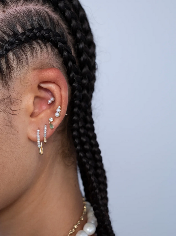 Loren Stewart - Diamond Pearl Nugget Earring - Single - Verdalina