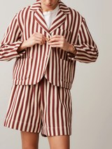 CARON CALLAHAN - Bernay Jacket - Auburn Stripe - Verdalina