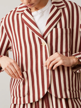 CARON CALLAHAN - Bernay Jacket - Auburn Stripe - Verdalina