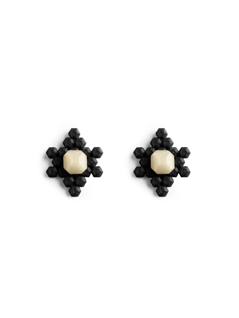 Maison 203 - Stones 3D Earrings - Single Post - Verdalina
