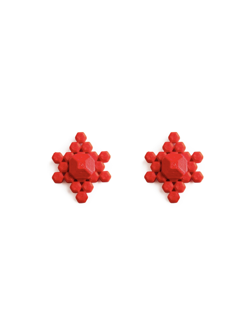 Maison 203 - Stones 3D Earrings - Single Post - Verdalina
