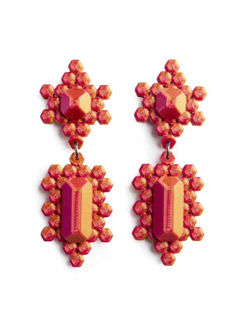 Maison 203 - Stones 3D Earrings - Double Drop - Verdalina