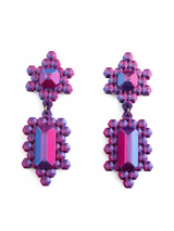 Maison 203 - Stones 3D Earrings - Double Drop - Verdalina