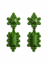 Maison 203 - Stones 3D Earrings - Double Drop - Verdalina