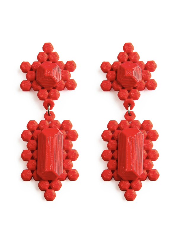 Maison 203 - Stones 3D Earrings - Double Drop - Verdalina