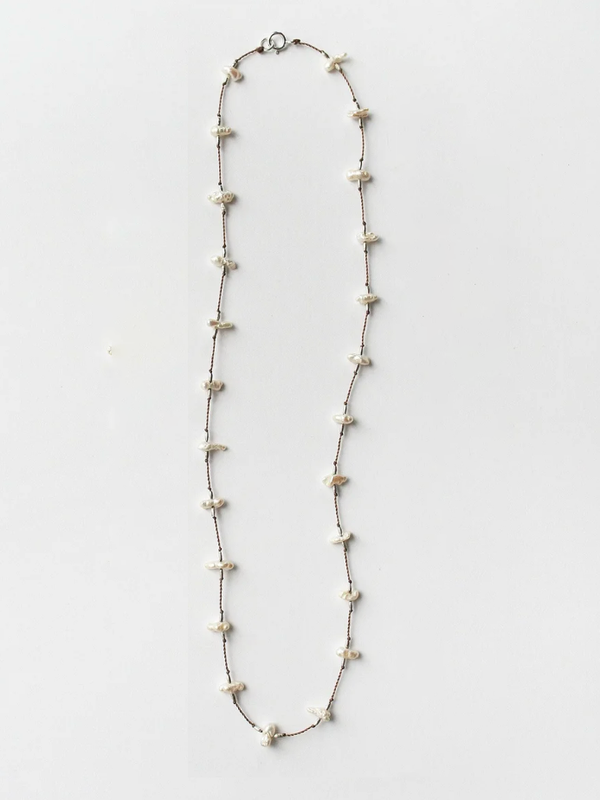 See Real Flowers - Short Keshi Pearl Necklace - Verdalina