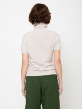 Short Sleeve Turtleneck Sweater - Fog