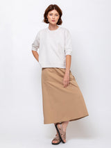 Monday12 - Shrunken Noga Sweatshirt - Chalk - Verdalina