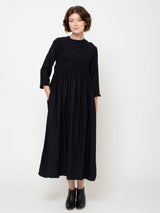 Silk and Cotton Bailey Dress - Anthracite