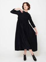 Silk and Cotton Bailey Dress - Anthracite