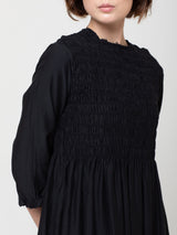 Silk and Cotton Bailey Dress - Anthracite