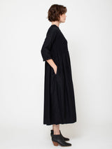 Silk and Cotton Bailey Dress - Anthracite