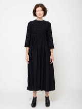 Silk and Cotton Bailey Dress - Anthracite