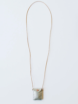 See Real Flowers - Silver Amulet Pouch Necklace - Verdalina