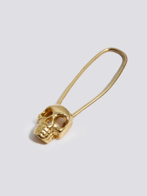 Loren Stewart - Skull Safety Pin Earring - Verdalina