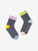 Verloop - Spot Knit House Socks -Grey - Verdalina