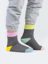 Verloop - Spot Knit House Socks -Grey - Verdalina