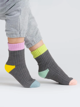 Verloop - Spot Knit House Socks -Grey - Verdalina