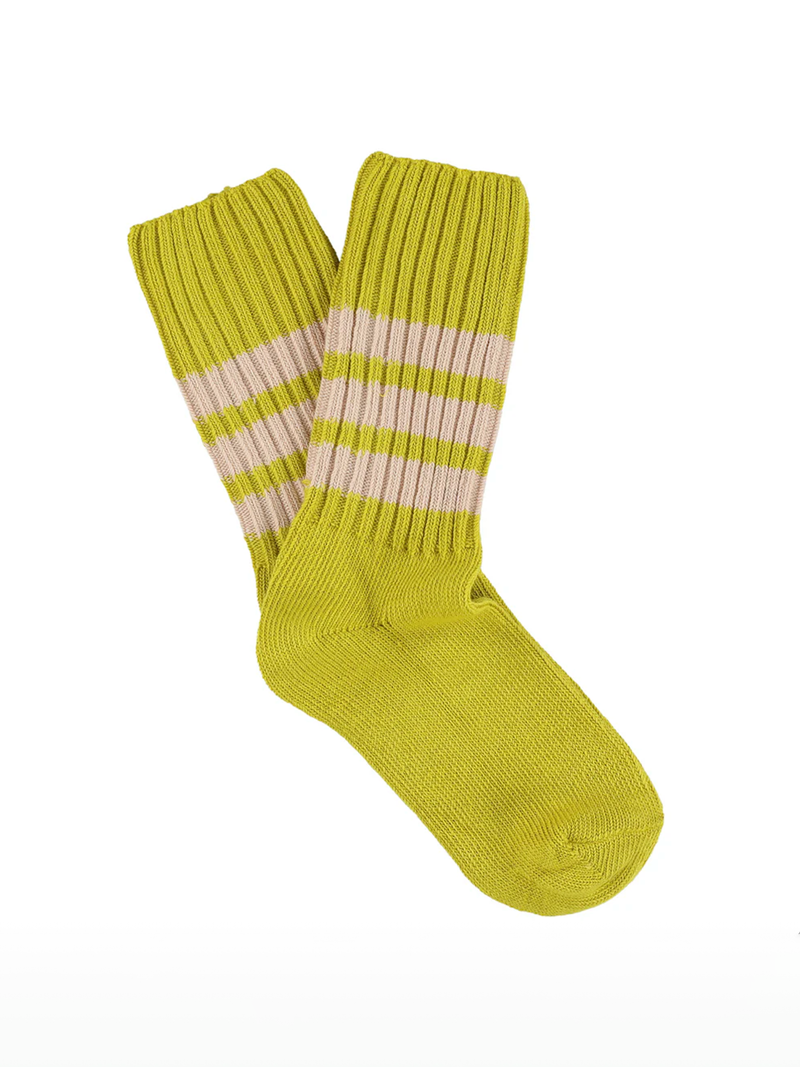 Escuyer - Stripe Crew Socks - Verdalina