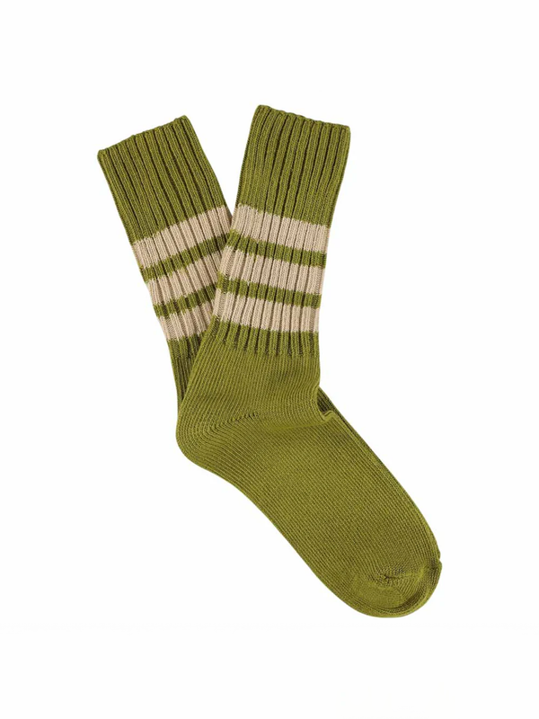 Escuyer - Stripe Crew Socks - Verdalina