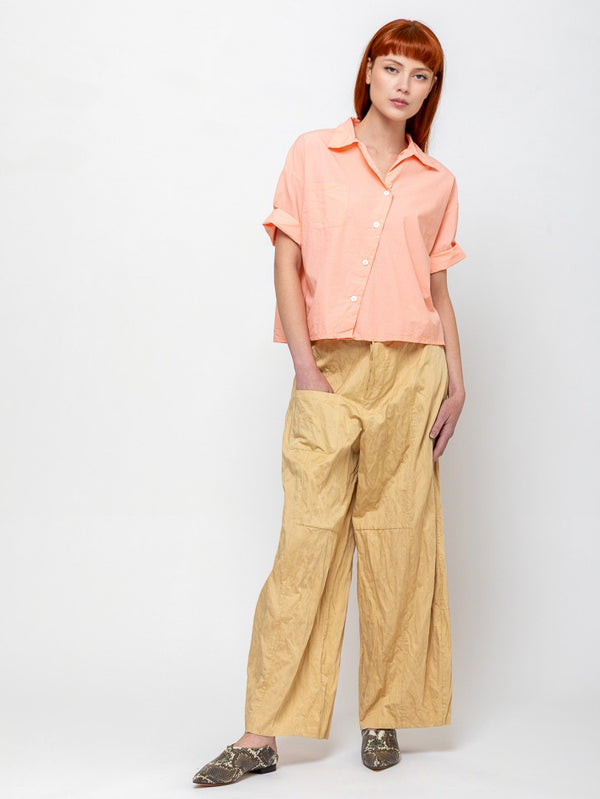 Sula - Tailored Line Cotton Belice Pants - Biscotti - Verdalina