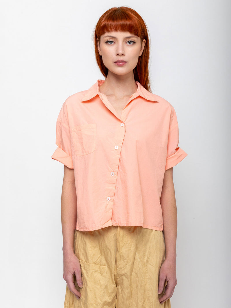Sula - Clean New Cotton Poplin Shirt - Peach Bud - Verdalina