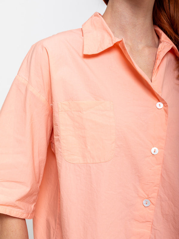 Sula - Clean New Cotton Poplin Shirt - Peach Bud - Verdalina