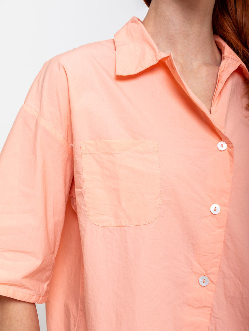 Sula - Clean New Cotton Poplin Shirt - Peach Bud - Verdalina