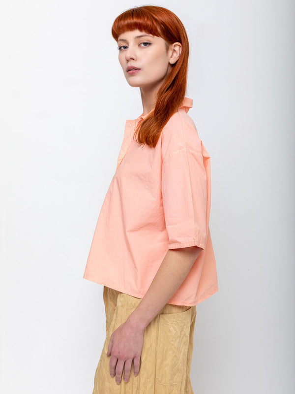 Sula - Clean New Cotton Poplin Shirt - Peach Bud - Verdalina