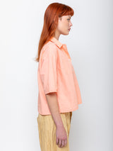Sula - Clean New Cotton Poplin Shirt - Peach Bud - Verdalina