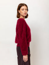Brushed Cashmere Pullover Sweater - Barolo