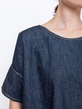 Susanne Bommer - Loose Denim Shirt - Dark Wash - Verdalina