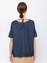 Susanne Bommer - Loose Denim Shirt - Dark Wash - Verdalina