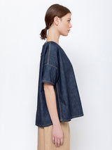 Susanne Bommer - Loose Denim Shirt - Dark Wash - Verdalina