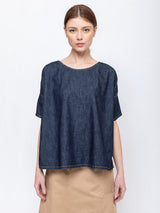 Susanne Bommer - Loose Denim Shirt - Dark Wash - Verdalina