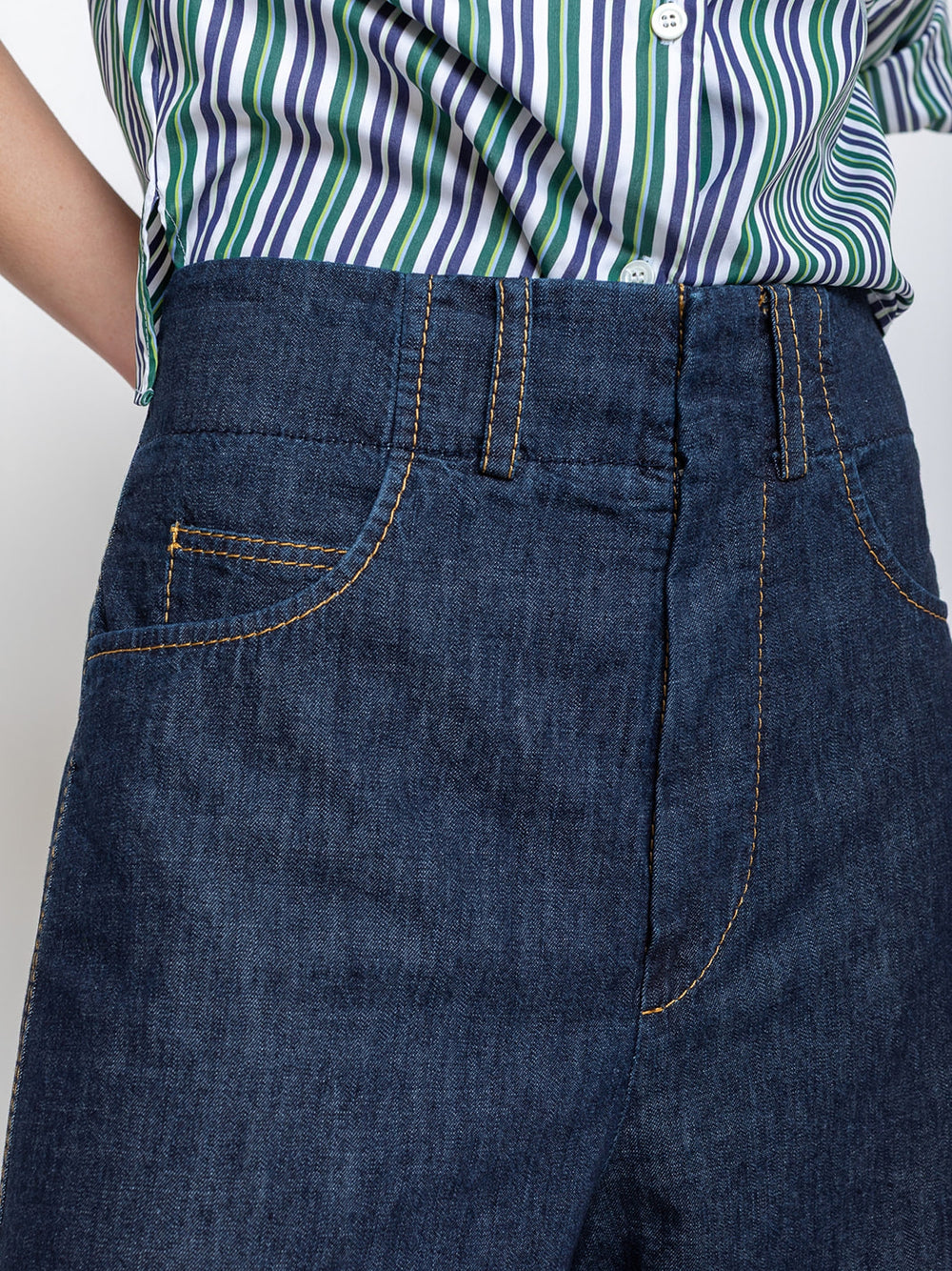 Susanne Bommer | Wide Leg Denim Pants - Dark Wash | Verdalina