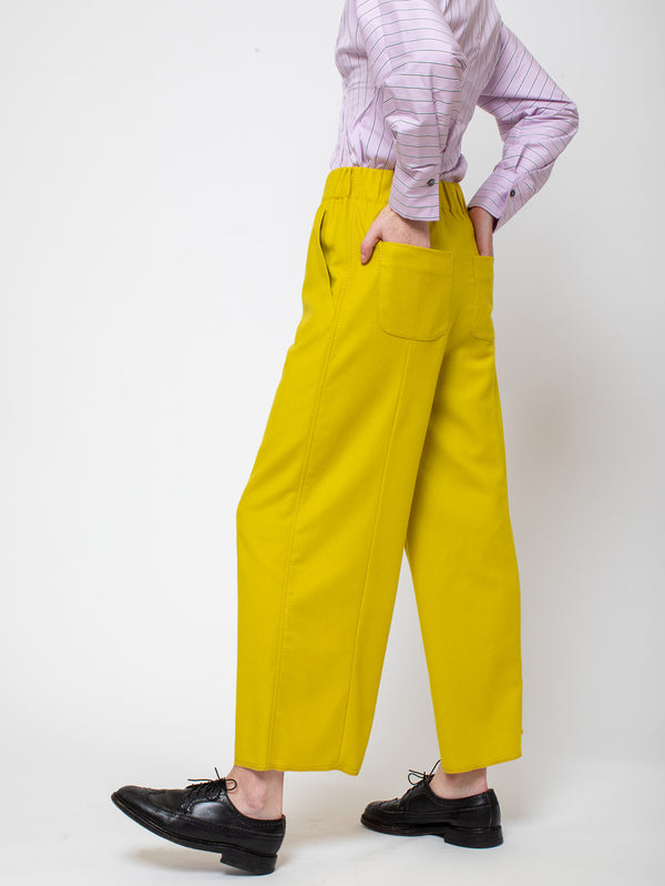 Wide Trousers - Lemon