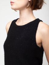 Tank Top Cashmere Sweater - Noir