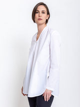 Ethnic Top - White Poplin